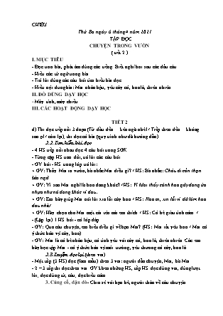 Kế hoạch bài dạy Giáo án Lớp 1 - Tuần 29 (Buổi chiều) năm học 2020-2021 (Trần Thị Lương Hiền)
