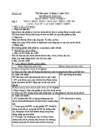 Kế hoạch bài dạy HĐTN + Âm Nhạc Lớp 1 đến Lớp 5 - Tuần 10 năm học 2022-2023 (Phan Hùng Duyệt)