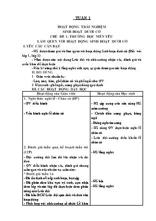 Kế hoạch bài dạy Hoạt động Trải nghiệm Lớp 2 - Tuần 1 đến Tuần 7 năm học 2022-2023 (Bùi Thị Bích Hiền)