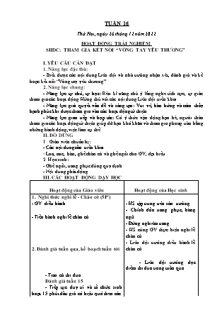Kế hoạch bài dạy môn Chương trình Lớp 3 - Tuần 16 năm học 2022-2023 (Nguyễn Thị Bình)