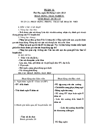 Kế hoạch bài dạy môn Chương trình Lớp 3 - Tuần 21 năm học 2022-2023 (Nguyễn Thị Bình)
