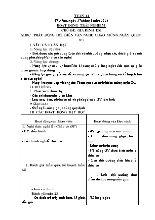 Kế hoạch bài dạy môn Chương trình Lớp 3 - Tuần 24 năm học 2022-2023 (Nguyễn Thị Bình)