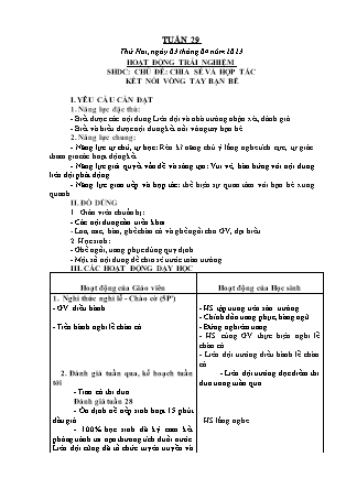 Kế hoạch bài dạy môn Chương trình Lớp 3 - Tuần 29 năm học 2022-2023 (Nguyễn Thị Bình)