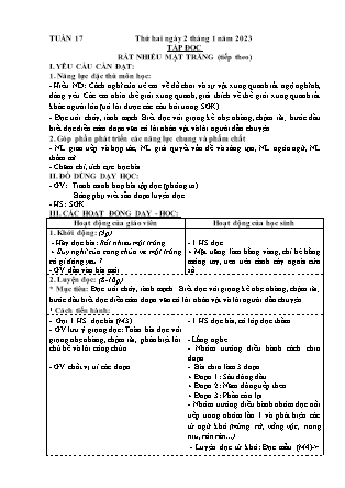 Kế hoạch bài dạy môn Chương trình Lớp 4 - Tuần 17 năm học 2022-2023 (Nguyễn Thị Diệu Huyền)