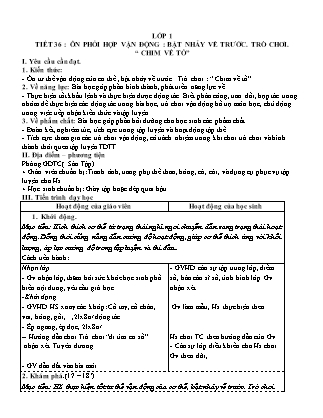 Kế hoạch bài dạy môn Giáo dục Thể chất Lớp 1 đến Lớp 5 - Tuần 19 năm học 2022-2023 (Nguyễn Thành Trung)