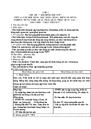 Kế hoạch bài dạy môn Giáo dục Thể chất Lớp 1 đến Lớp 5 - Tuần 6 năm học 2022-2023 (Nguyễn Thành Trung)
