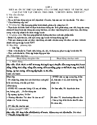 Kế hoạch bài dạy môn Giáo dục Thể chất Lớp 1 đến Lớp 5 - Tuần 22 năm học 2022-2023 (Nguyễn Thành Trung)