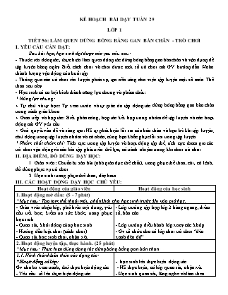 Kế hoạch bài dạy môn Giáo dục Thể chất Lớp 1 đến Lớp 5 - Tuần 29 năm học 2022-2023 (Nguyễn Thành Trung)