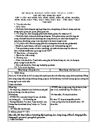 Kế hoạch bài dạy môn Giáo dục Thể chất Lớp 1 đến Lớp 5 - Tuần 6 năm học 2022-2023 (Đinh Nho Quân)