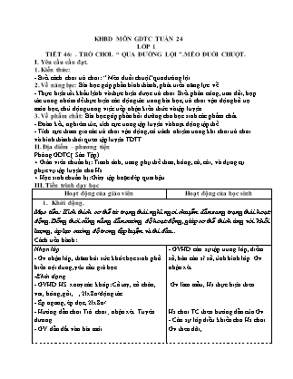 Kế hoạch bài dạy môn Giáo dục Thể chất Lớp 1 đến Lớp 5 - Tuần 24 năm học 2022-2023 (Nguyễn Thành Trung)