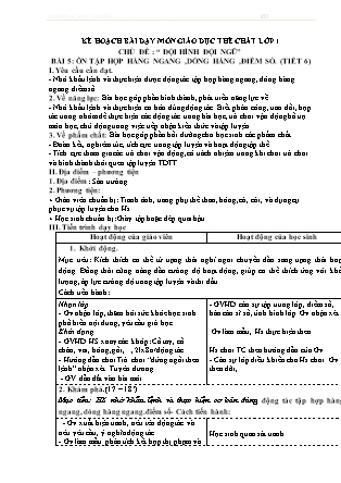 Kế hoạch bài dạy môn Giáo dục Thể chất Lớp 1 đến Lớp 5 - Tuần 3 năm học 2022-2023 (Nguyễn Thành Trung)