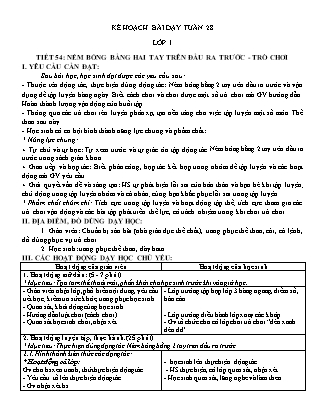 Kế hoạch bài dạy môn Giáo dục Thể chất Lớp 1 đến Lớp 5 - Tuần 28 năm học 2022-2023 (Đinh Nho Quân)
