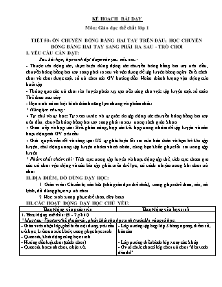 Kế hoạch bài dạy môn Giáo dục Thể chất Lớp 1 đến Lớp 5 - Tuần 26 năm học 2022-2023 (Đinh Nho Quân)