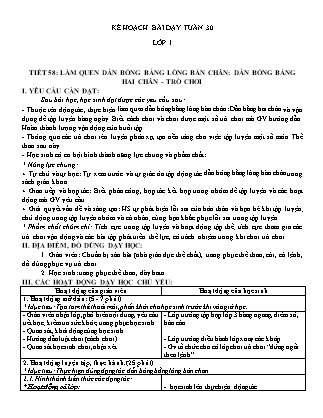 Kế hoạch bài dạy môn Giáo dục Thể chất Lớp 1 đến Lớp 5 - Tuần 30 năm học 2022-2023 (Đinh Nho Quân)