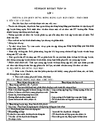 Kế hoạch bài dạy môn Giáo dục Thể chất Lớp 1 đến Lớp 5 - Tuần 29 năm học 2022-2023 (Đinh Nho Quân)
