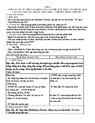 Kế hoạch bài dạy môn Giáo dục Thể chất Lớp 1 đến Lớp 5 - Tuần 22 năm học 2022-2023 (Đinh Nho Quân)