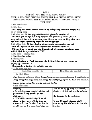 Kế hoạch bài dạy môn Giáo dục Thể chất Lớp 1 đến Lớp 5 - Tuần 12 năm học 2022-2023 (Đinh Nho Quân)