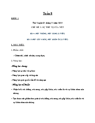Kế hoạch bài dạy Môn Mĩ thuật Lớp 1 đến Lớp 5 - Tuần 8 năm học 2021-2022 (Phan Thị Thúy Hà)