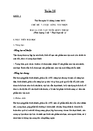 Kế hoạch bài dạy Môn Mĩ thuật Lớp 2 đến Lớp 5 - Tuần 25 năm học 2021-2022 (Phan Thị Thúy Hà)