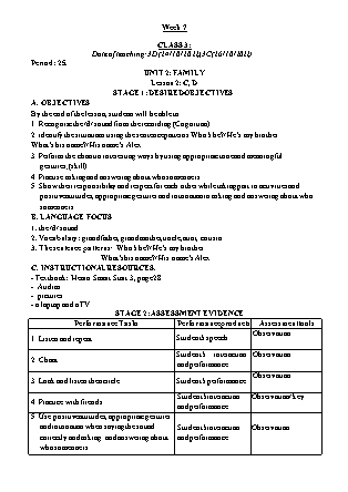 Kế hoạch bài dạy môn Tiếng Anh Lớp 3+4+5 - Tuần 7 năm học 2022-2023 (Phan Thị Thu Lài)