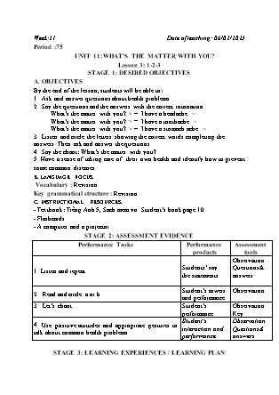 Kế hoạch bài dạy môn Tiếng Anh Lớp 5 - Tuần 21 năm học 2022-2023 (Vì Thị Hoa)