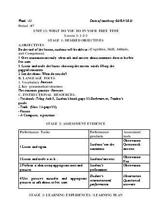 Kế hoạch bài dạy môn Tiếng Anh Lớp 5 - Tuần 25 năm học 2022-2023 (Vì Thị Hoa)