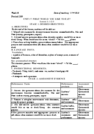 Kế hoạch bài dạy môn Tiếng Anh Lớp 5 - Tuần 30 năm học 2022-2023 (Vì Thị Hoa)