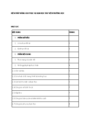 SKKN Biện pháp nâng cao phục vụ bạn đọc thư viện trường học tại Trường TH Thạnh Phú 1 (Nguyễn Văn Tâm)