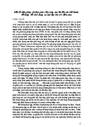 SKKN Một số biện pháp chỉ đạo giáo viên sáng tạo vật liệu tái chế thành đồ dùng, đồ chơi dụng cụ học tập cho trẻ mầm non (Phạm Thị Minh Xuân)