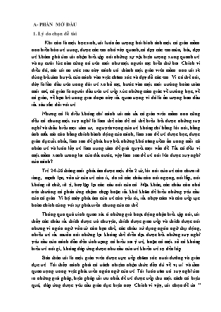 SKKN Một số biện pháp giúp trẻ 24-36 tháng nhận biết tập nói đạt hiệu quả tại trường Mầm non Thạnh Phú 1