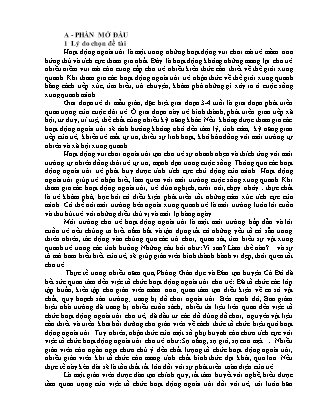 SKKN Một số biện pháp giúp trẻ 3-4 tuổi tham gia tích cực trong hoạt động ngoài trời NH 2021-2022