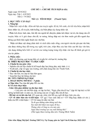 Kế hoạch bài dạy môn Ngữ Văn 8 - Tuần 1+2, Tiết 1-8 (GV: Đặng Thị Quế)
