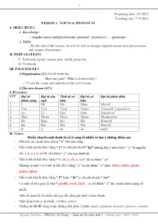 Kế hoạch bài dạy tự chọn môn Tiếng Anh 9 - Tuần 1+2+3 (GV: Nguyễn Thị Hảo)