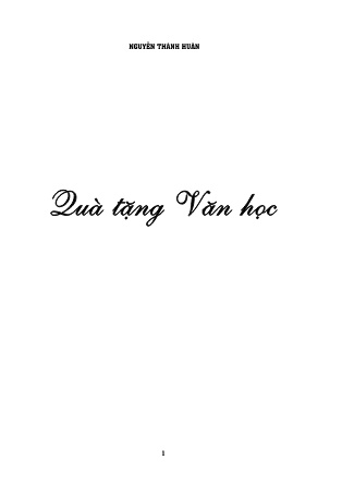 Sách tham khảo Quà tặng Văn học - Phần mở bài, kết bài