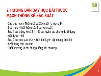 Slide Tập huấn giáo viên sử dụng SGK môn Toán Lớp 6 Bộ sách KNTT - Mạch Thống kê, xác suất